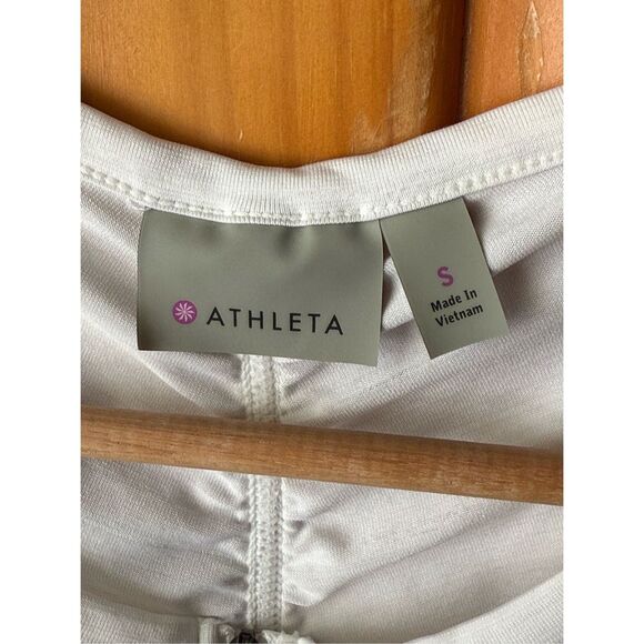 ATHLETA White  Front Zip Athletic Tank Top, Size Small - Picture 4 of 9